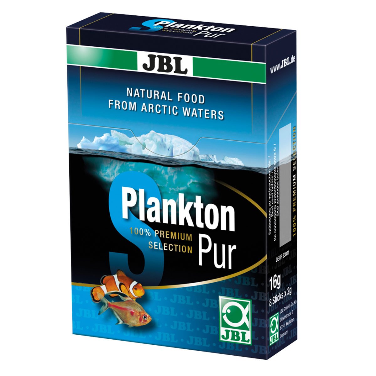 JBL PlanktonPur Naturfutter S 8 x 2g reines Plankton
