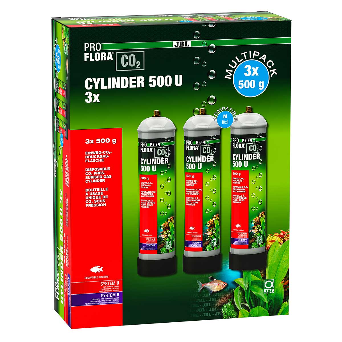 JBL PROFLORA CO2 CYLINDER 500 U (výhodná sada 3 ks)