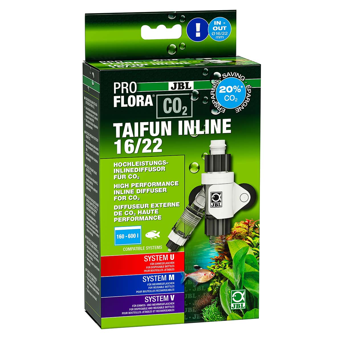 Levně JBL PROFLORA CO2 TAIFUN INLINE 16/22