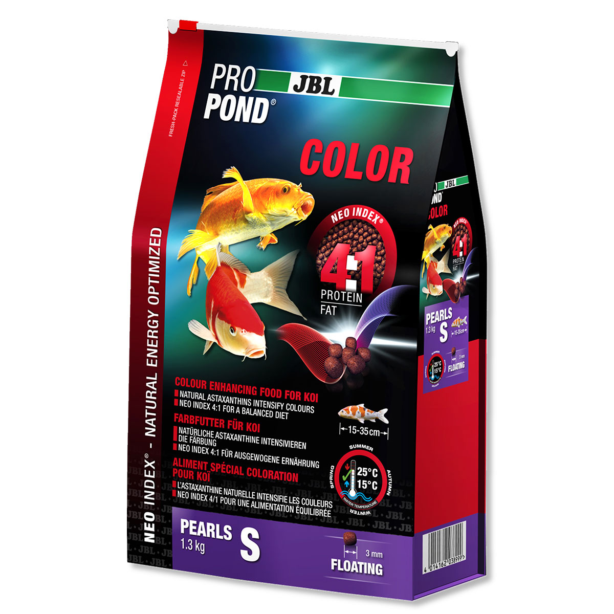 JBL ProPond Color barevné krmivo pro krásné zbarvení koi S 1,3 kg
