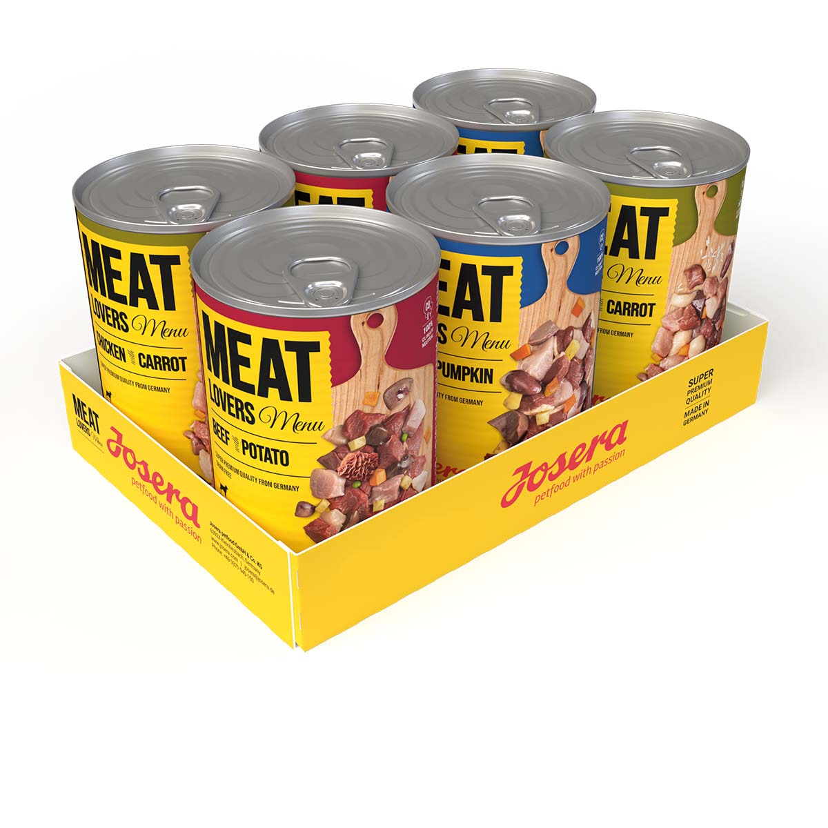 Josera Meatlovers Menu kombinované balení 6× 400 g