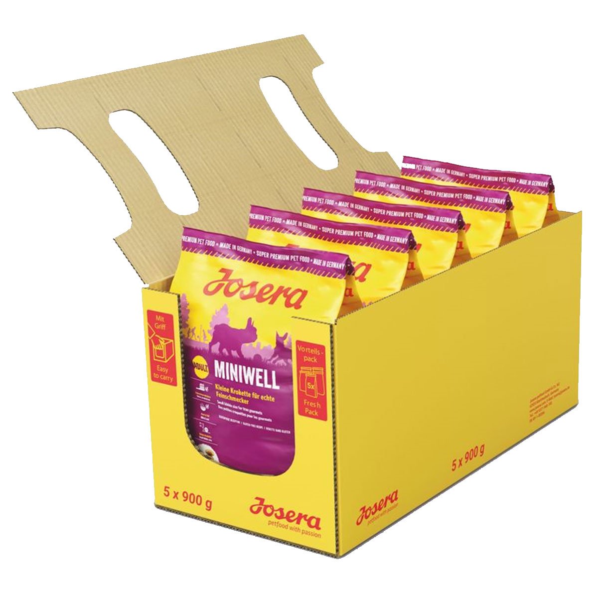 Josera Miniwell Adult 4 + 1 zdarma (5 × 900 g)