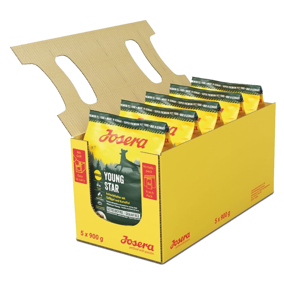 Josera Young Star 4 + 1 zdarma (5 × 900 g)