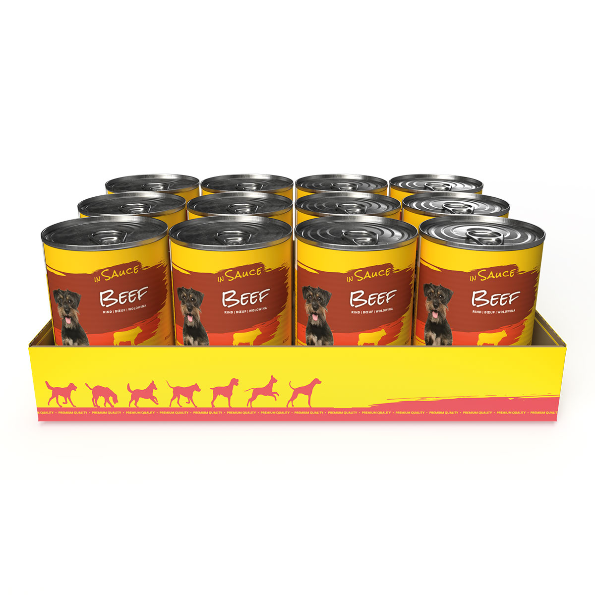 Levně JosiDog Beef v omáčce 12 × 415 g