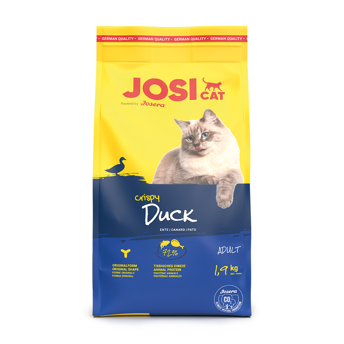 Levně JosiCat Crispy Duck 1,9 kg