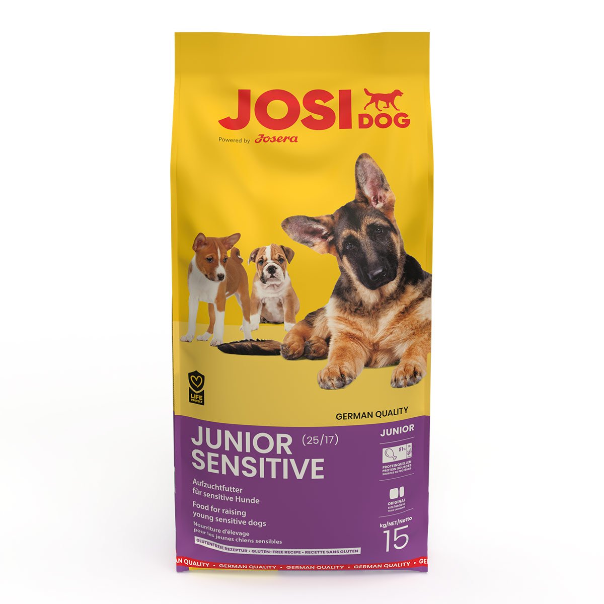 Levně JosiDog Junior Sensitive 15 kg