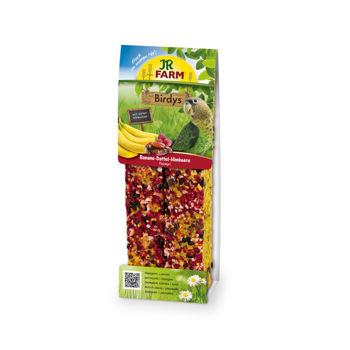 Levně JR Farm Birdys banán/datle/maliny 260 g