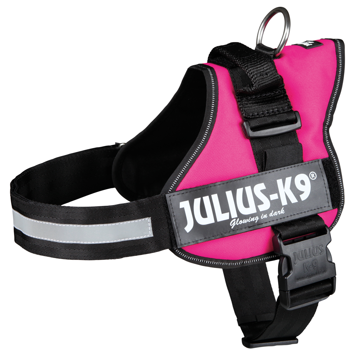 Julius-K9 Power postroj, fuchsiový Vel. 1, obvod hrudníku 63–85 cm