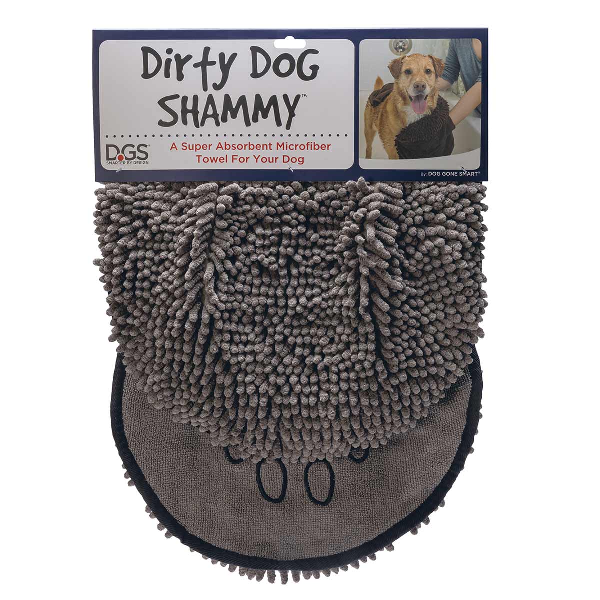 Levně Karlie Dirty Dog Shammy ručník, 80 × 35 cm šedá