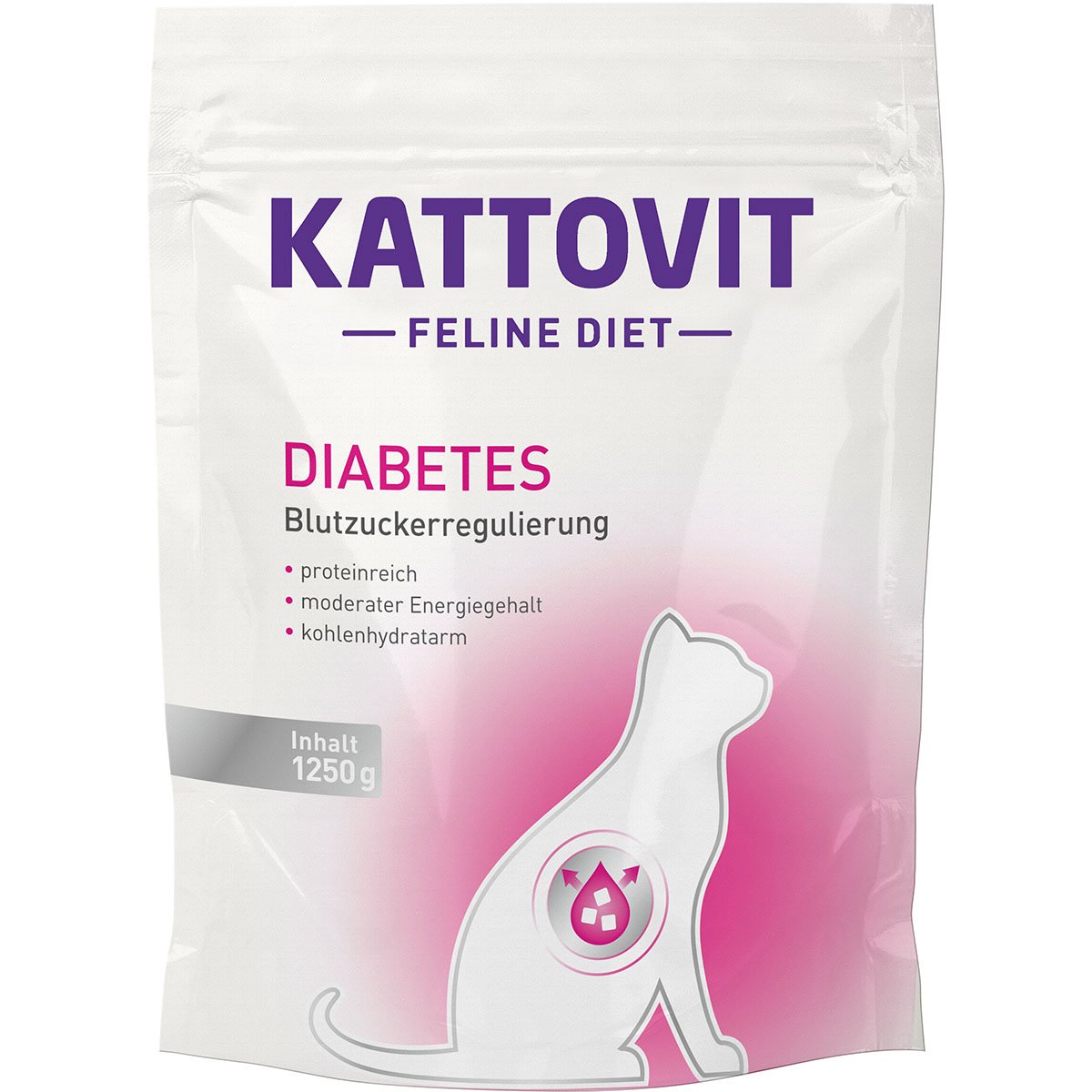Levně Kattovit Feline Diabetes/Gewicht 1,25 kg