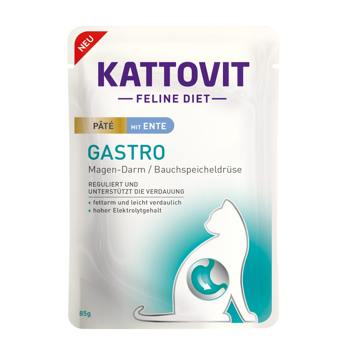 Levně Kattovit Gastro paštika s kachním masem 10 × 85 g