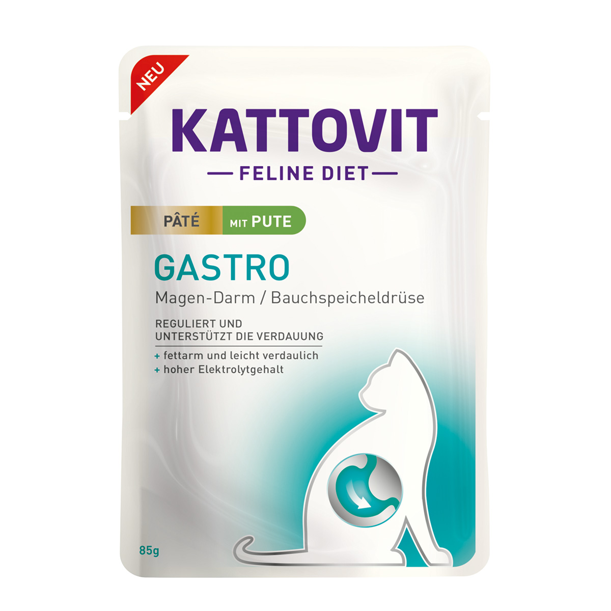 Levně Kattovit Gastro paštika s krůtím masem 10 × 85 g