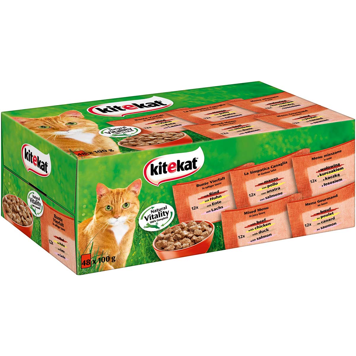 KITEKAT Bunte Vierfalt v omáčce 48× 100 g