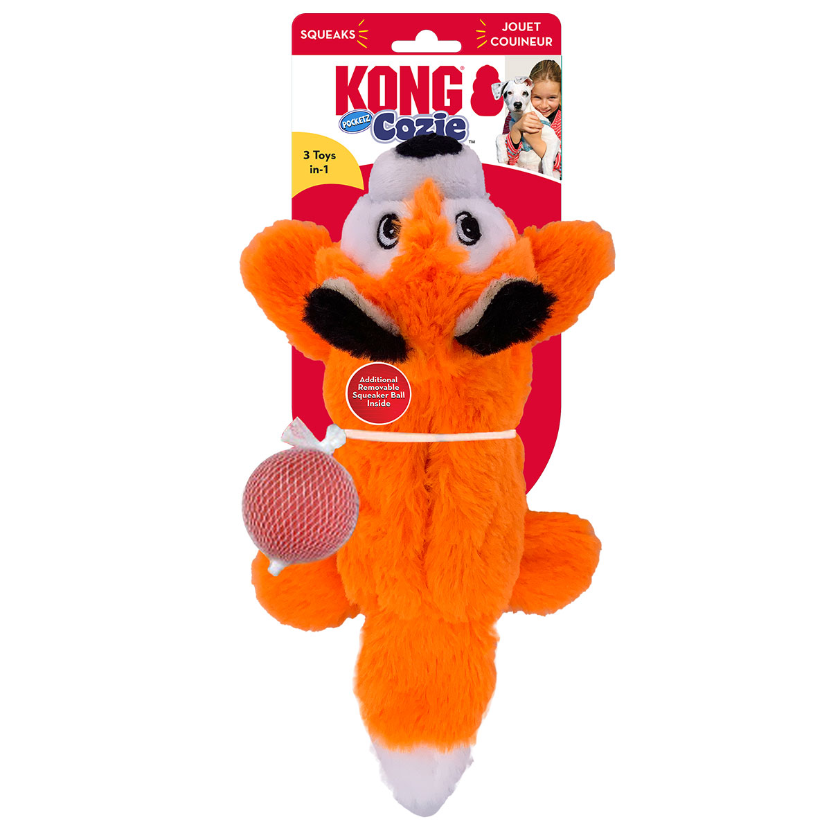 KONG Cozie Pocketz liška