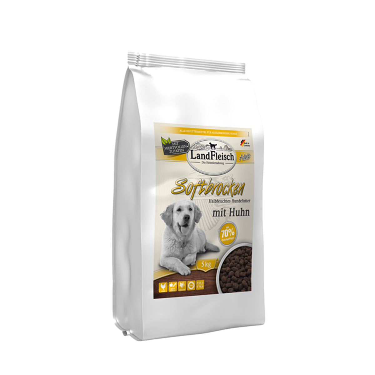 Landfleisch Dog Softbrocken s kuřecím masem 5 kg