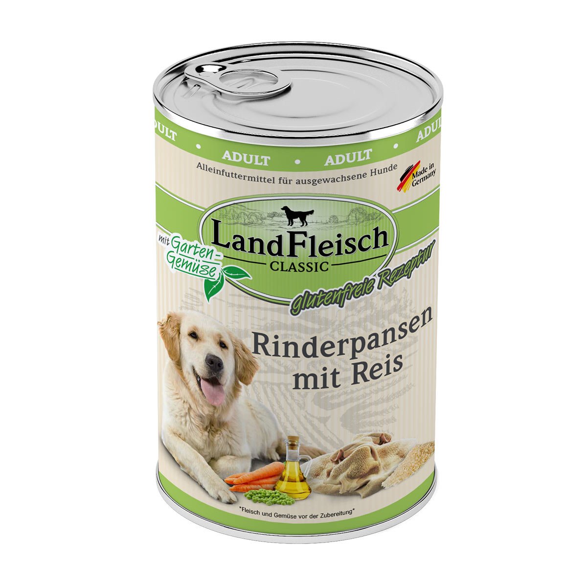 Levně LandFleisch Dog Classic hovězí dršťky s rýží 6 × 400 g
