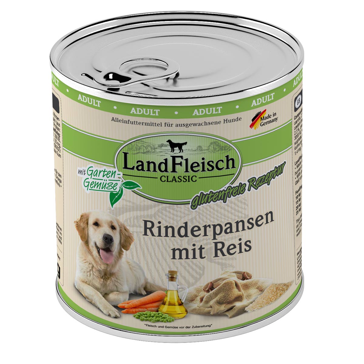 Levně LandFleisch Dog Classic hovězí dršťky s rýží 6 × 800 g