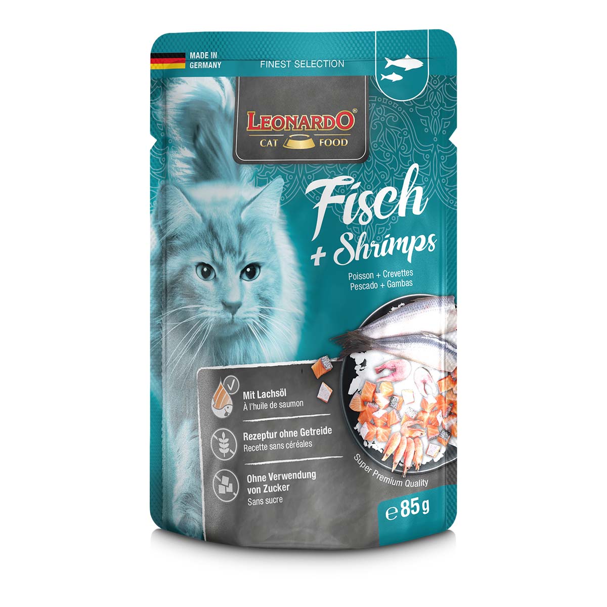 Leonardo Finest Selection ryby a krevety s lososovým olejem 16× 85 g