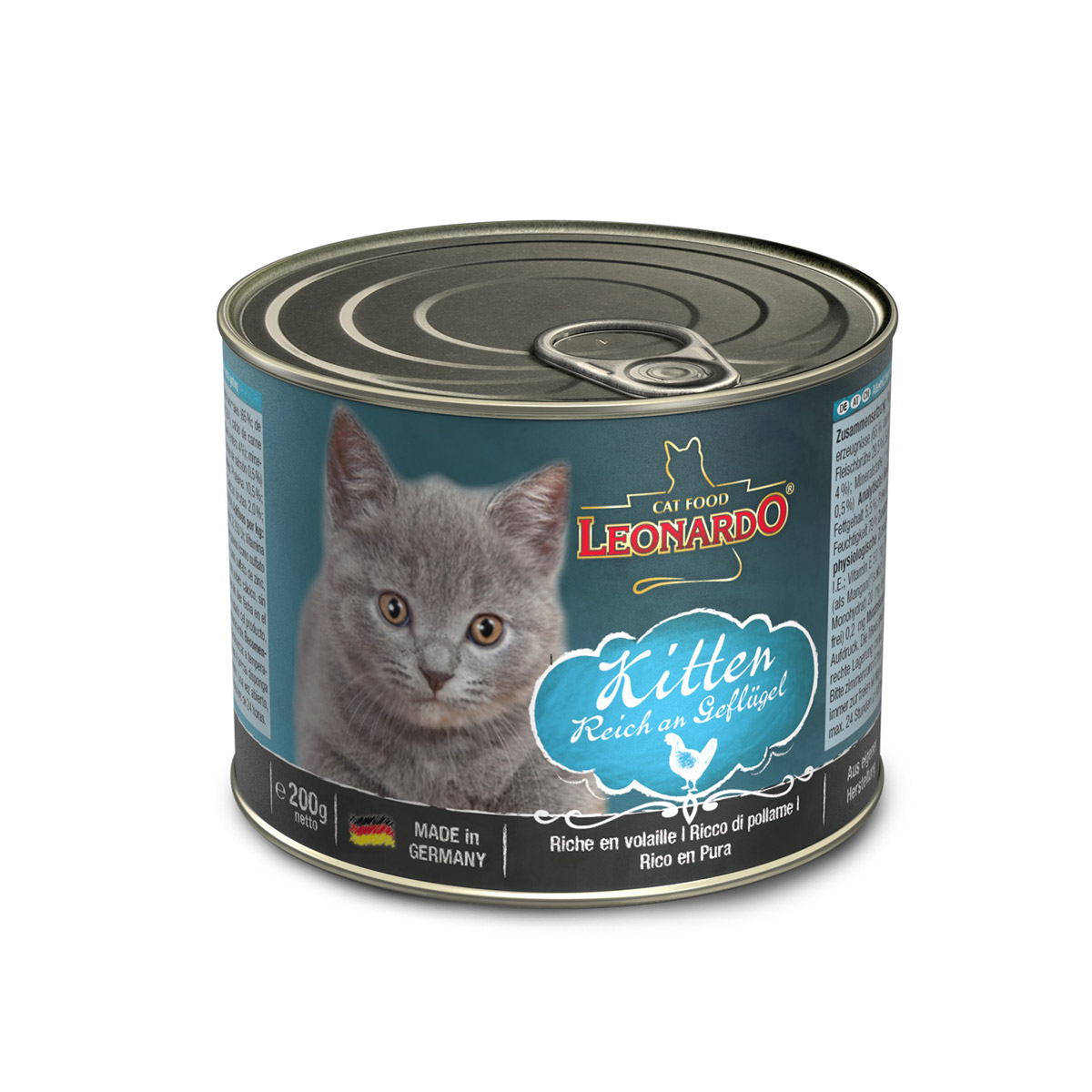 Levně Leonardo Kitten s vysokým obsahem drůbežího masa 6 × 200 g