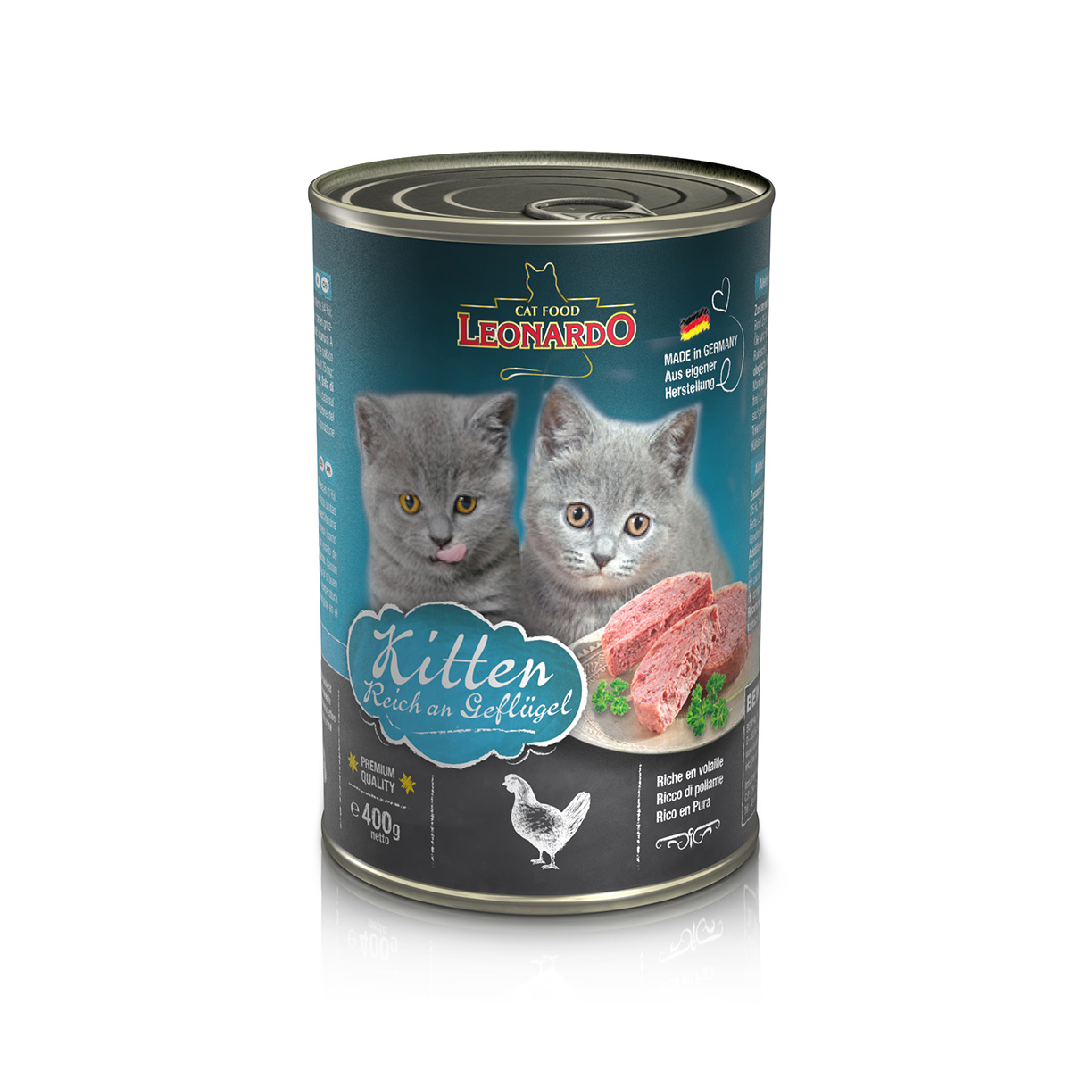 Levně Leonardo Kitten s vysokým obsahem drůbežího masa 6 × 400 g