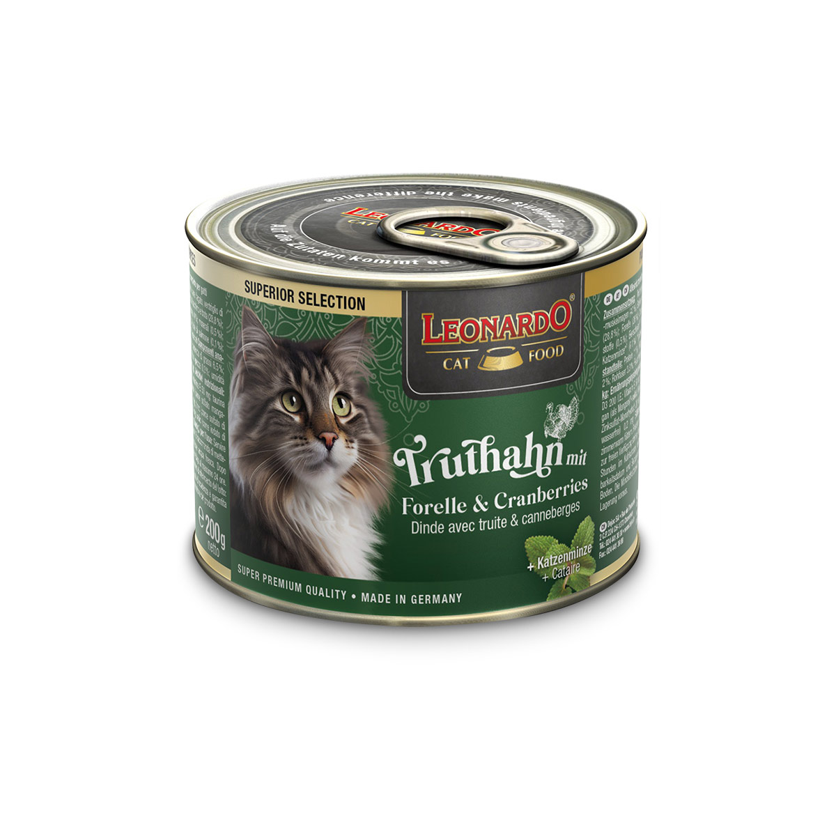 Leonardo krocan se pstruhem a brusinkami 6× 200 g