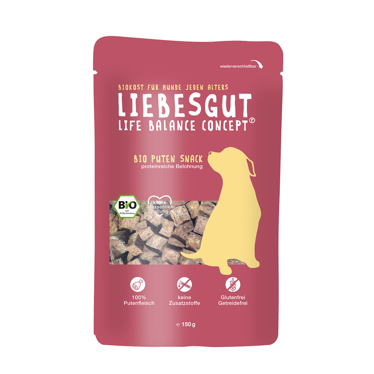 Levně Liebesgut Bio Bits krůtí kousky, 150 g 10 × 150 g