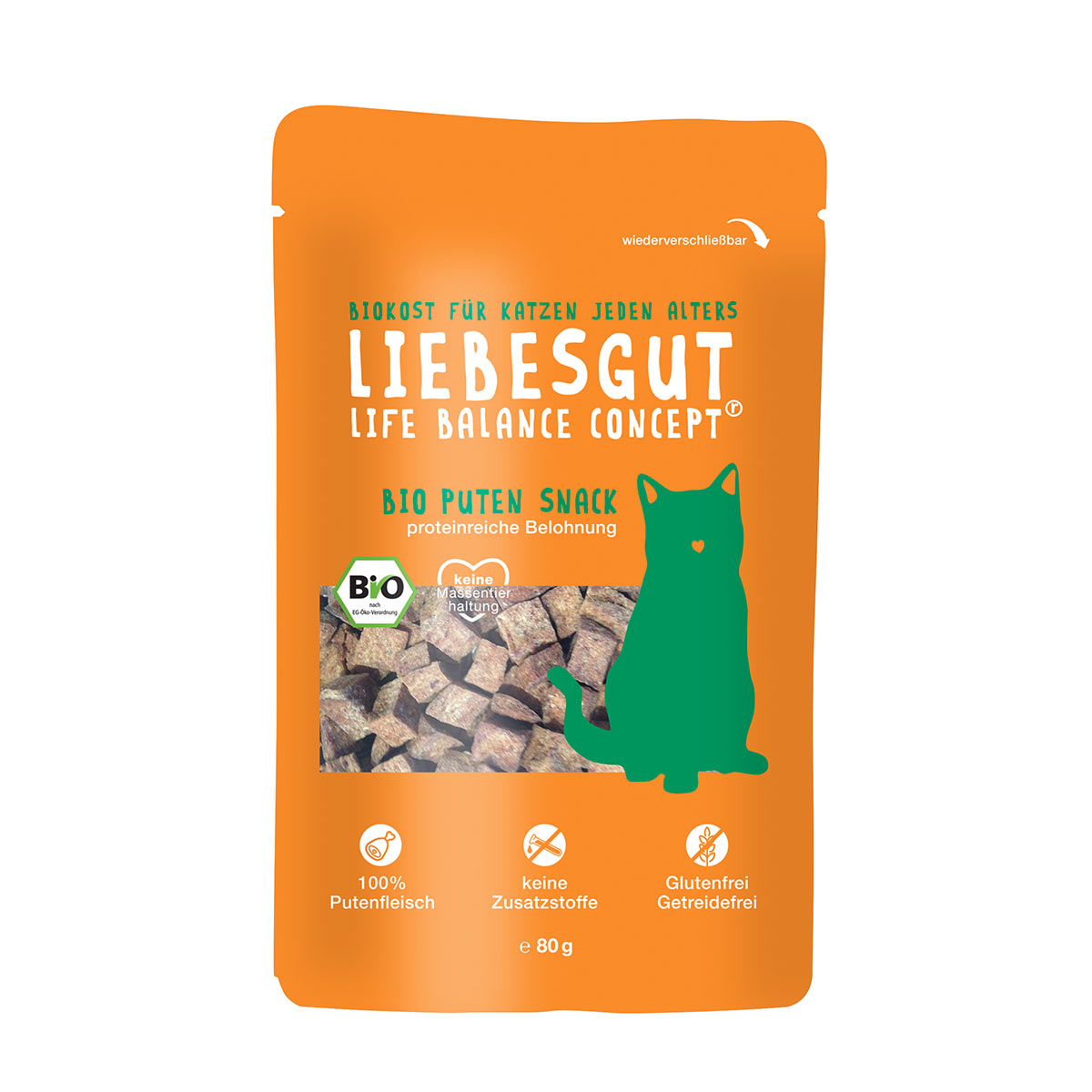 Liebesgut Bio Bits krůtí kousky, 80 g 3x80g