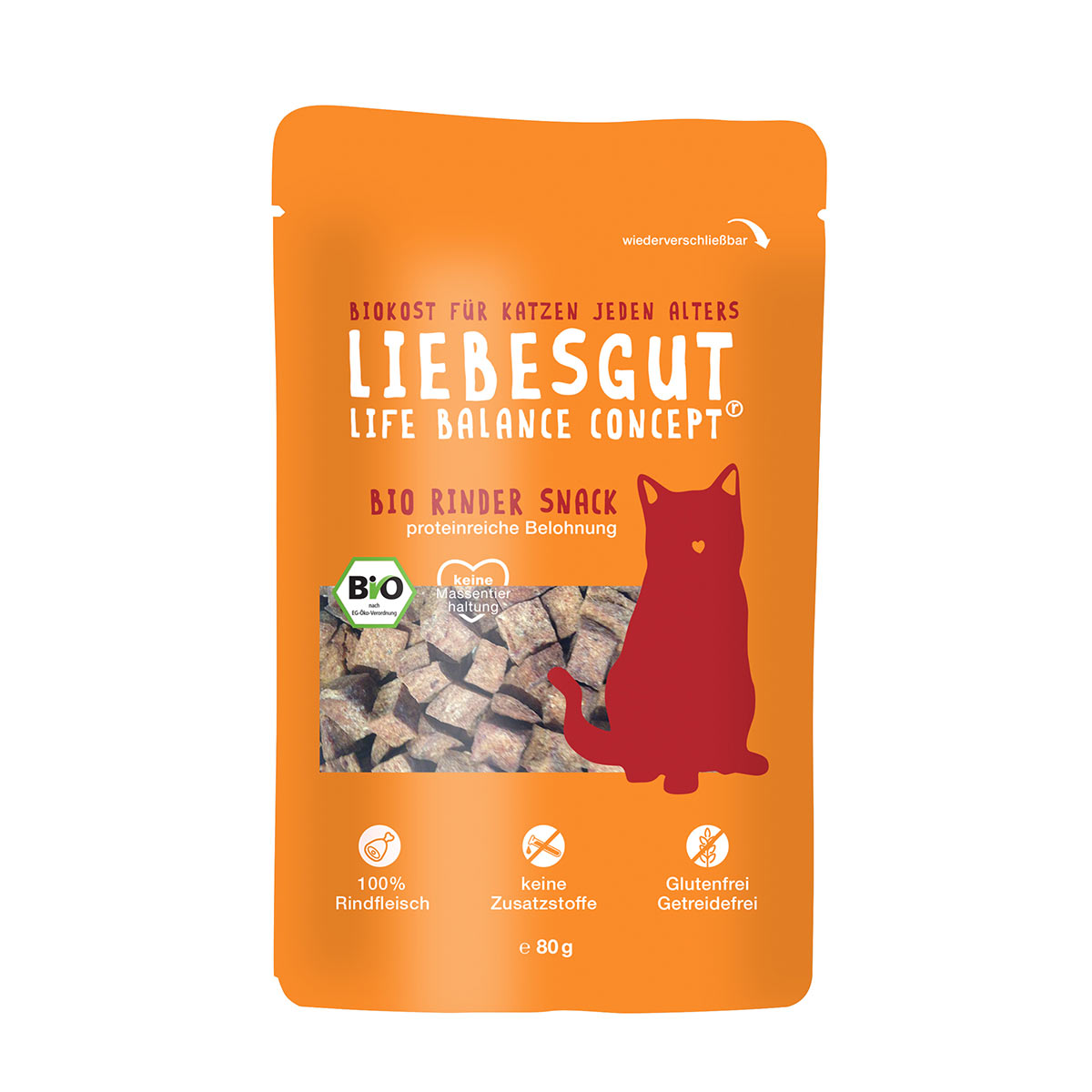 Liebesgut Bio Rinder Bits, 80 g 6x80g