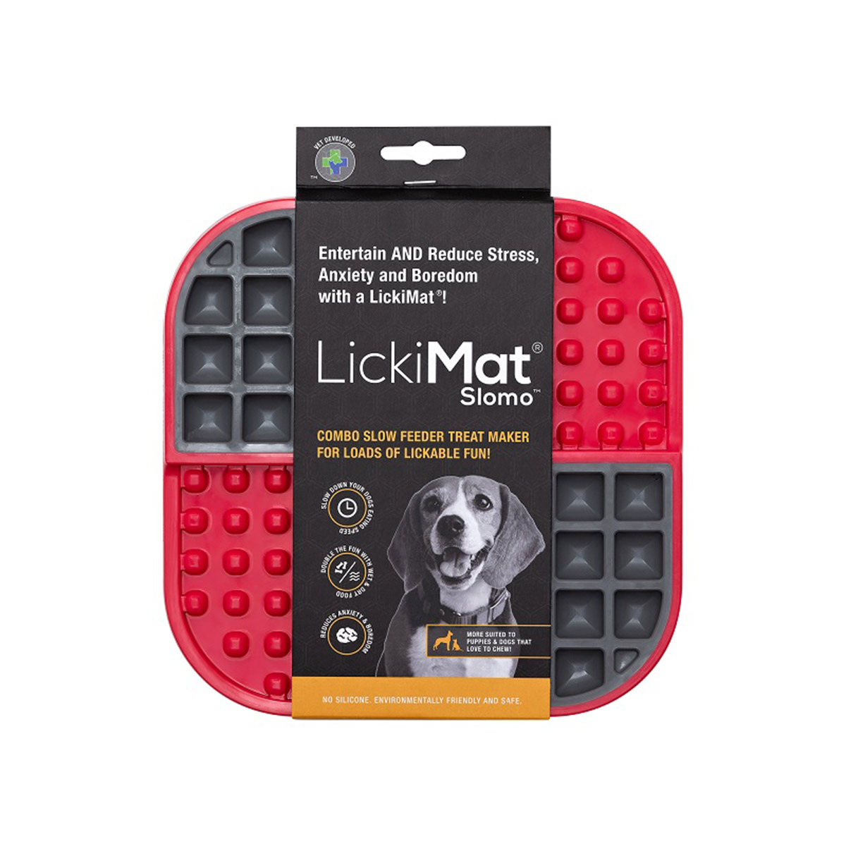 LickiMat Slomo lízací podložka červená