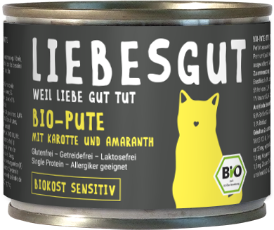 Liebesgut Bio Sensitiv krůta s mrkví a amarantem 12 × 200 g
