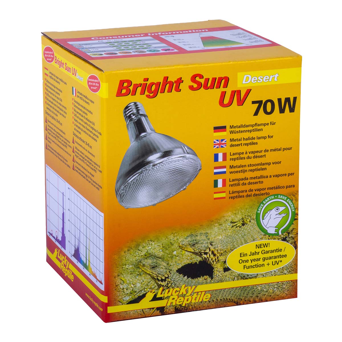Lucky Reptile kovová výbojka Bright Sun UV Desert 700