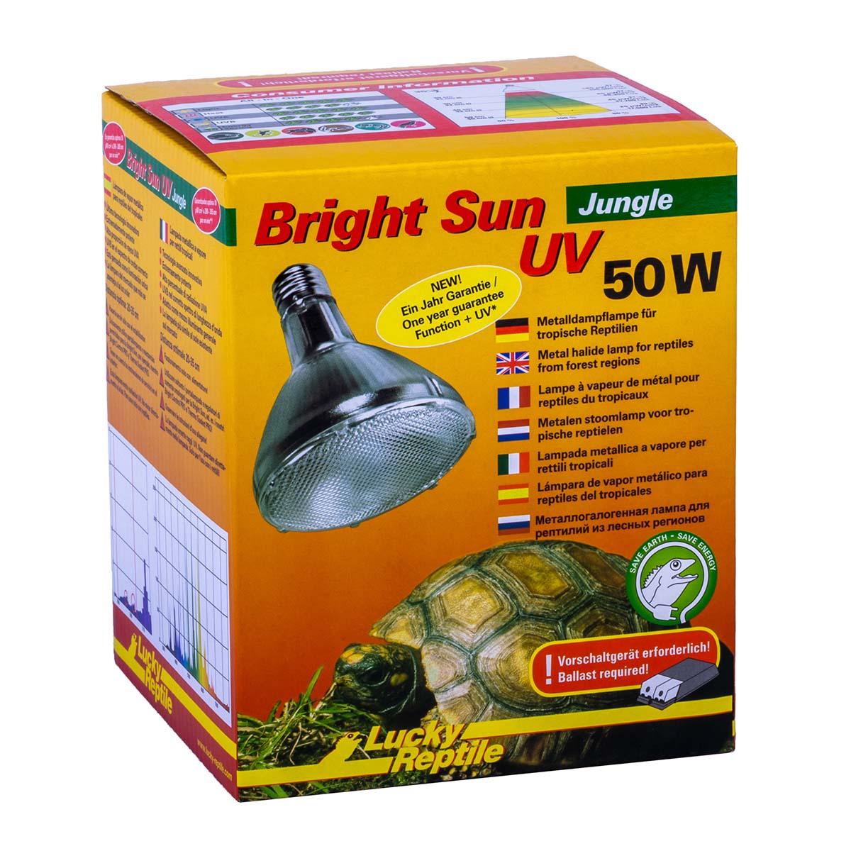 Lucky Reptile kovová výbojka Bright Sun UV Jungle 50