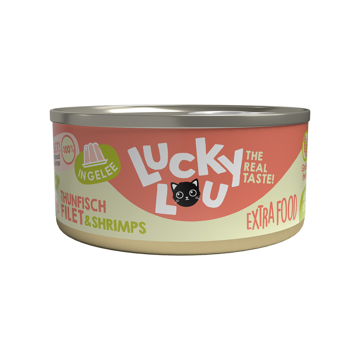 Levně Lucky Lou Extrafood tuňák a krevety v želé 18 × 70 g