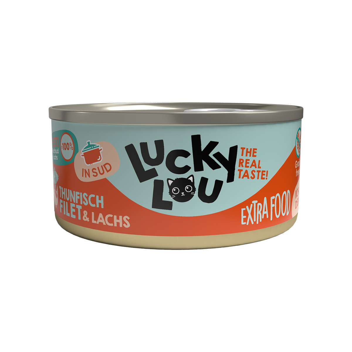 Levně Lucky Lou Extrafood tuňák a losos ve vývaru 18 × 70 g