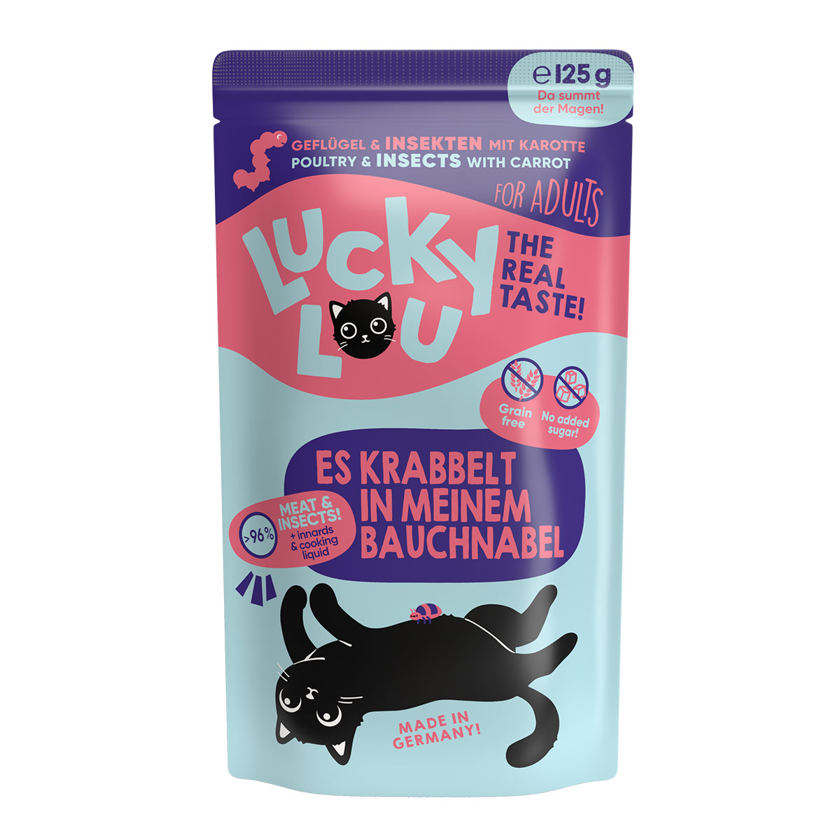 Lucky Lou Lifestage Adult drůbež a hmyz 16 × 125 g
