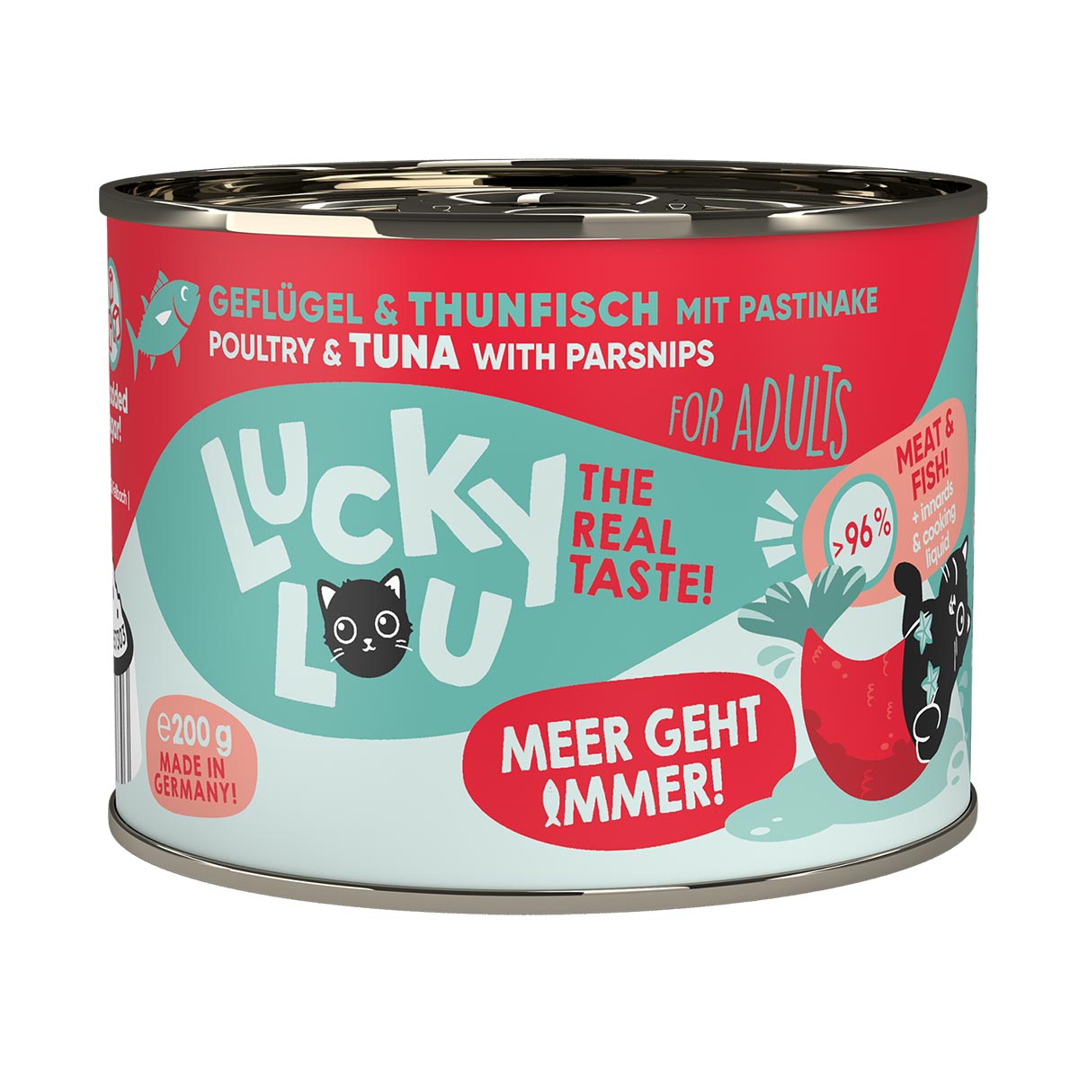 Lucky Lou Lifestage Adult drůbež a tuňák 24 × 200 g