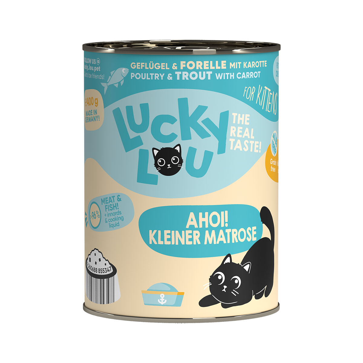 Lucky Lou Lifestage Kitten drůbež a pstruh 24× 400 g