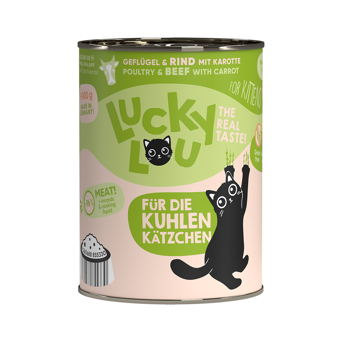 Lucky Lou Lifestage Kitten drůbež a hovězí maso 24× 400 g