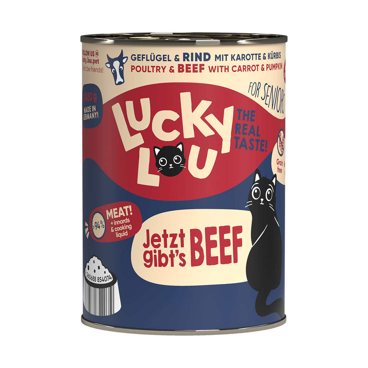 Lucky Lou Lifestage Senior drůbež a hovězí maso 6 × 400 g