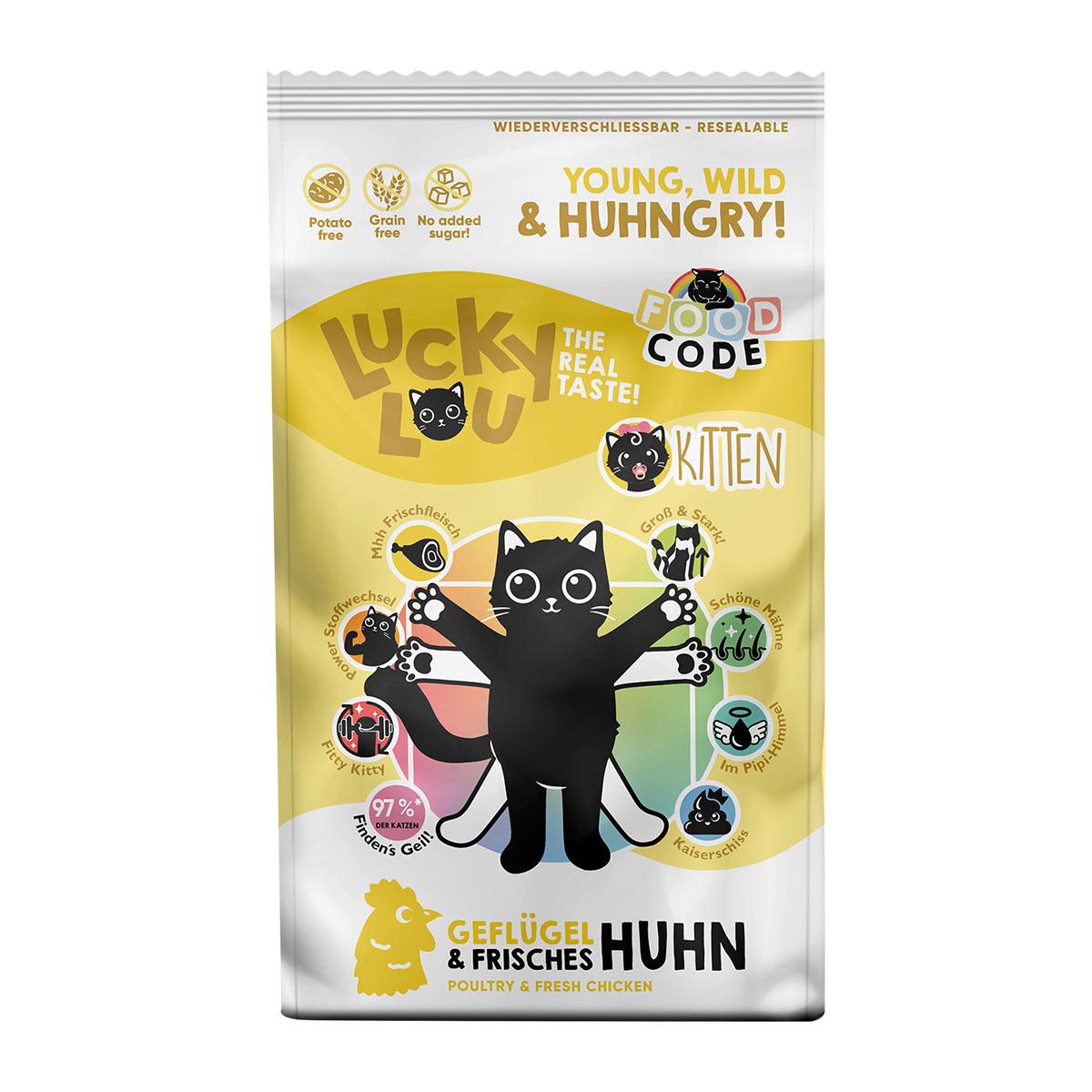 Lucky Lou Kitten drůbež a kuře, 1,7 kg 1,7 kg