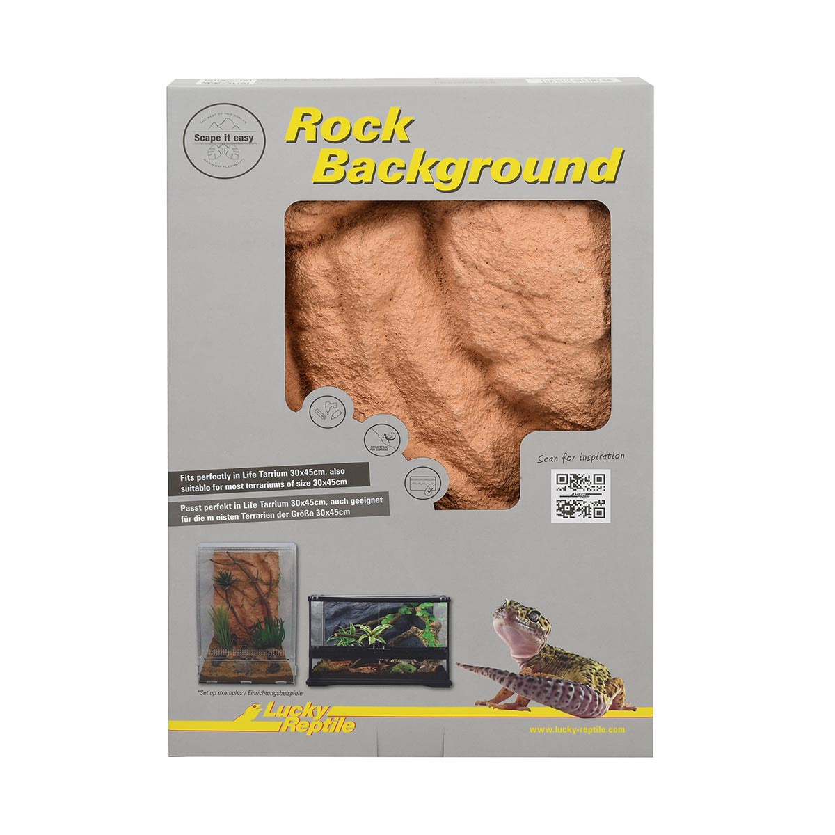 Lucky Reptile Rückwand Rock Background Outback Red