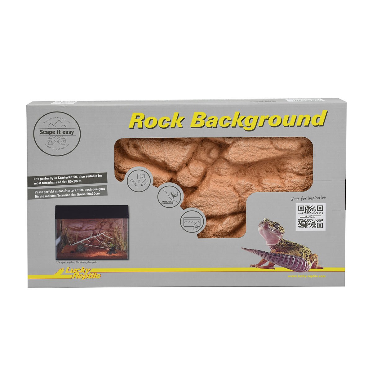 Lucky Reptile Rückwand Rock Background Outback Red