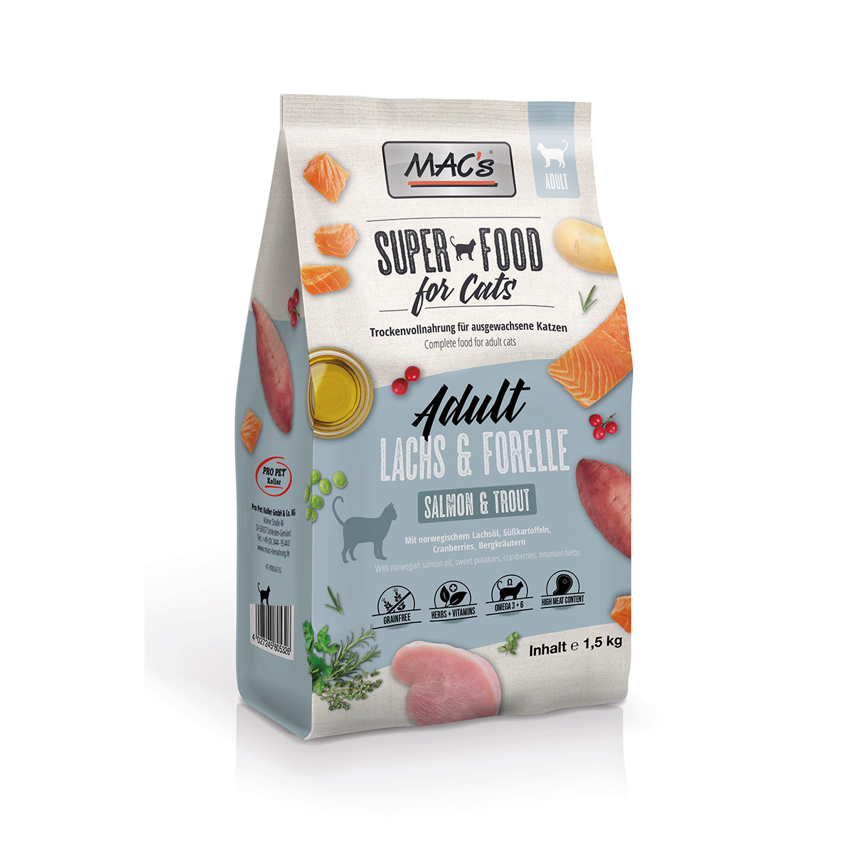 MAC’s Cat Adult Lachs & Forelle 1,5kg