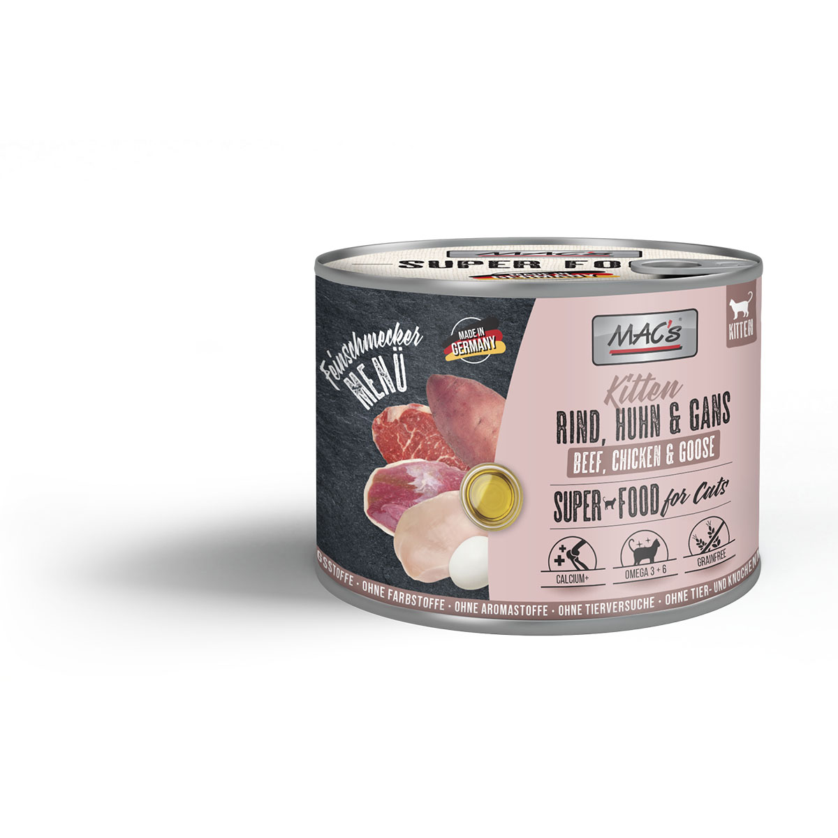 MAC's CAT Feinschmecker Menü Kitten Rind, Huhn & Gans
