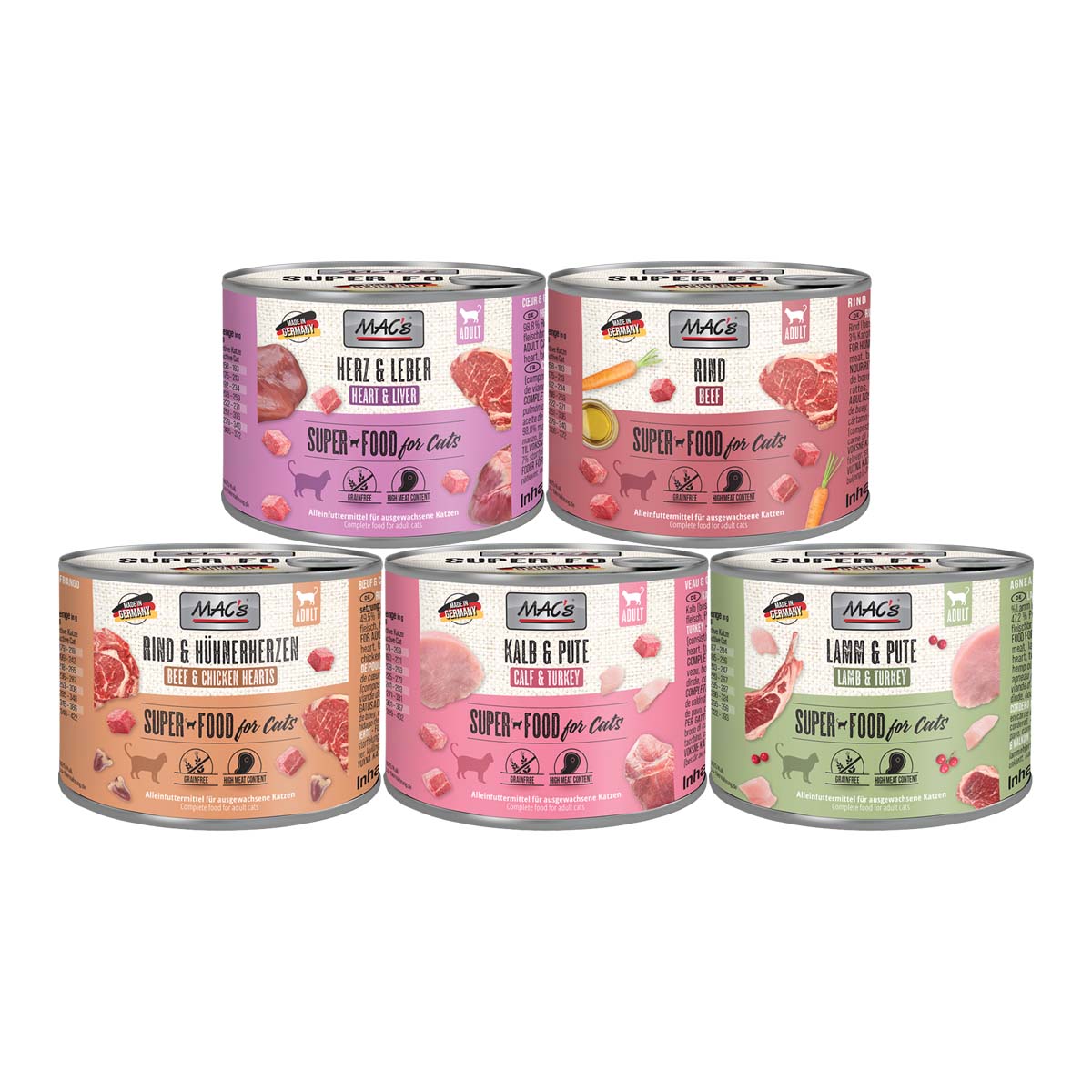 MAC's Cat Fleischmenü 60x200g Mixpaket 1
