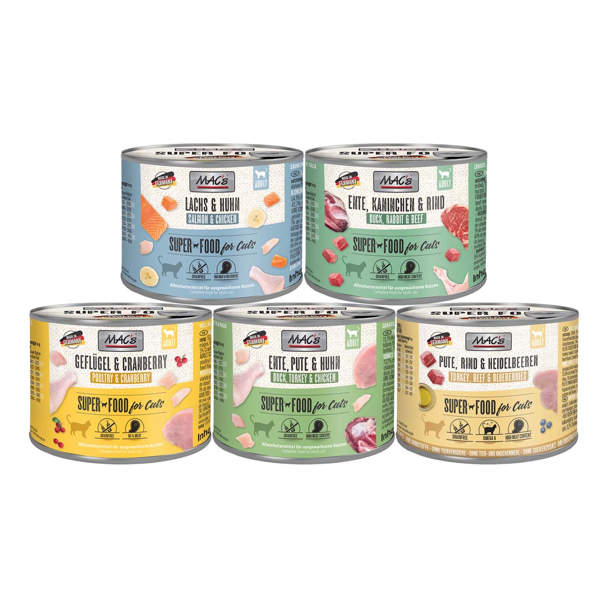 MAC's Cat Fleischmenü 60x200g Mixpaket 2
