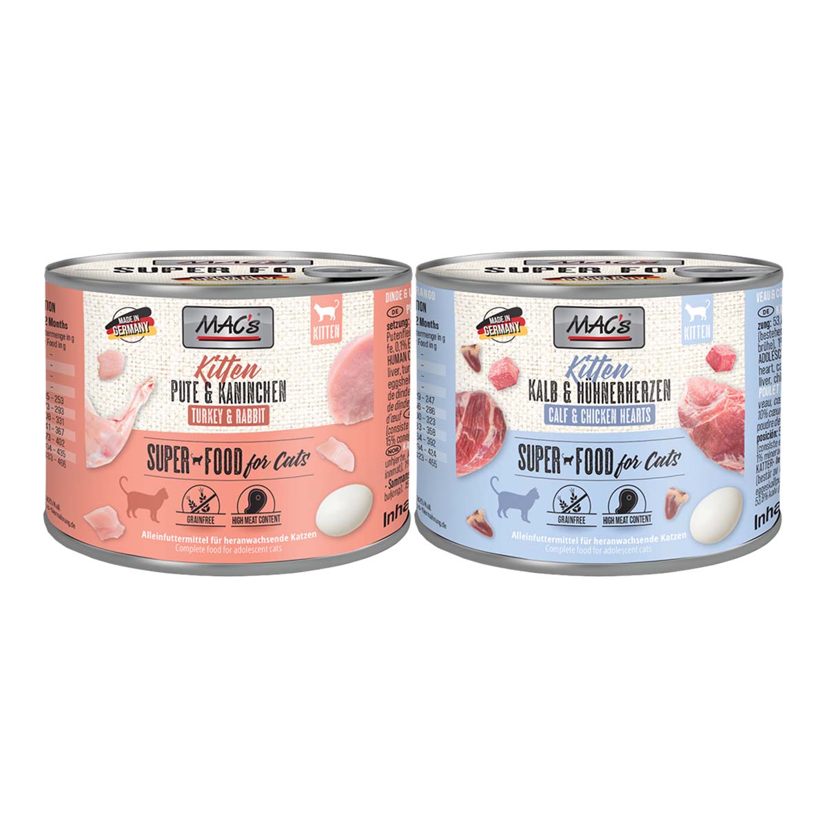 MAC's Cat Fleischmenü Kitten Mixpaket 12x200g
