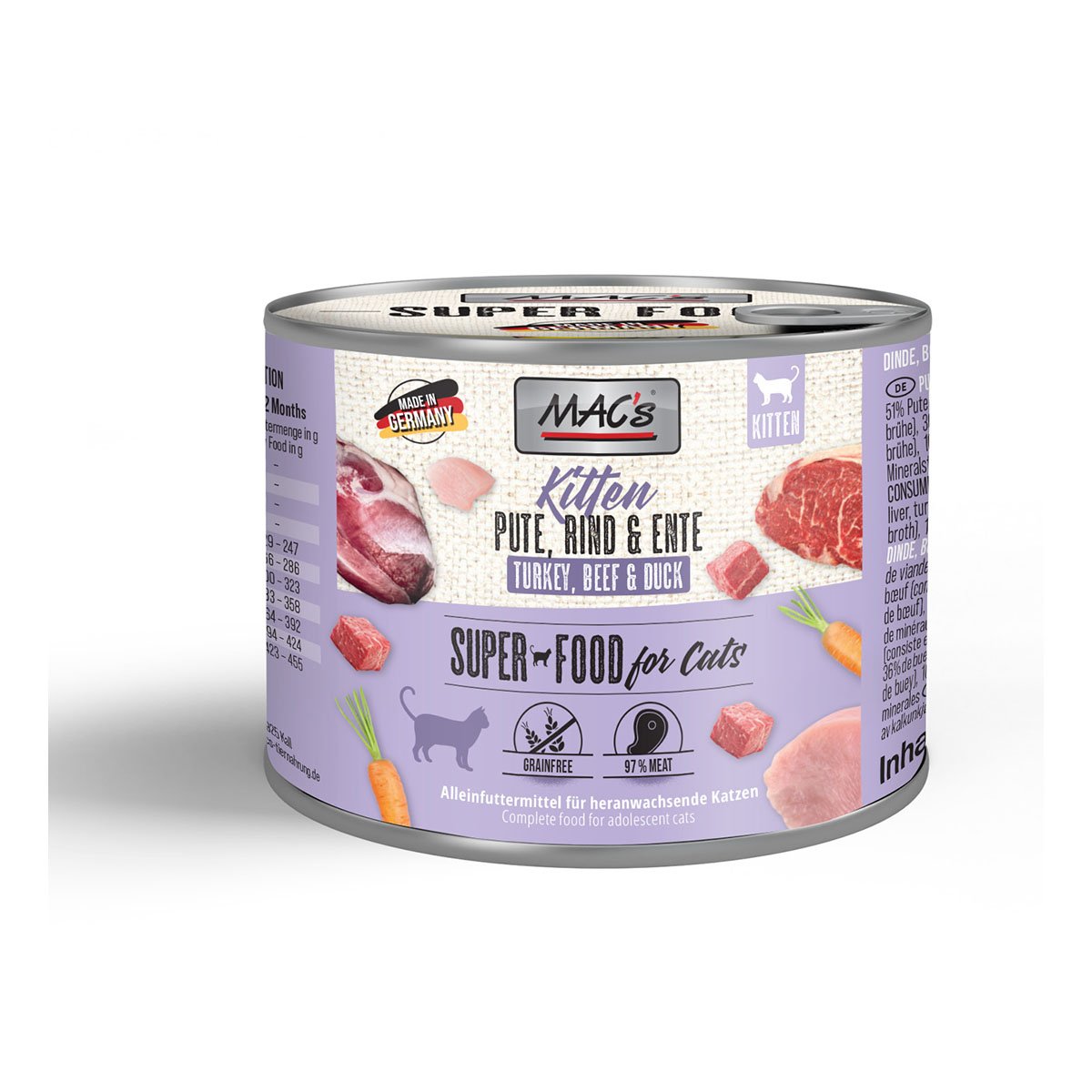 Levně MAC's Cat masové menu pro koťata 12 × 200 g