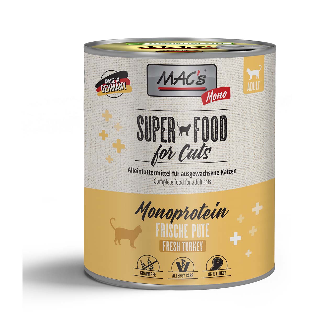 MAC’s Cat Fleischmenü Mono mit Pute 6x800g MAC’s Cat Fleischmenü Mono mit Pute 6x800g