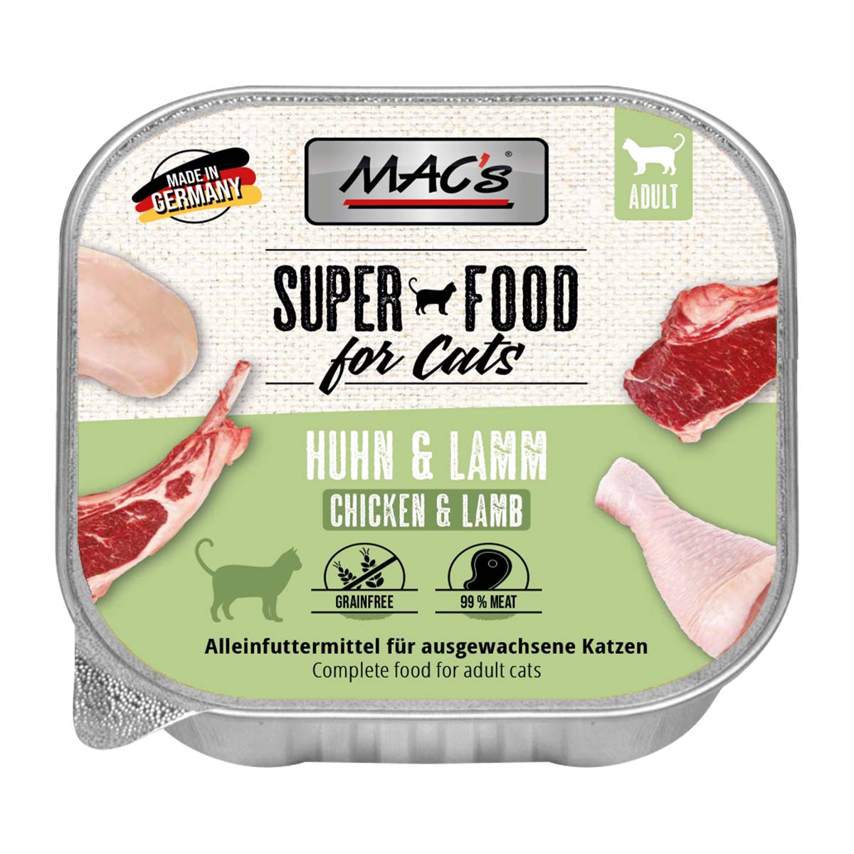 Mac's Cat kuřecí a jehněčí 16 × 100 g